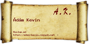 Ádám Kevin névjegykártya