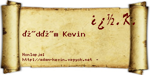 Ádám Kevin névjegykártya